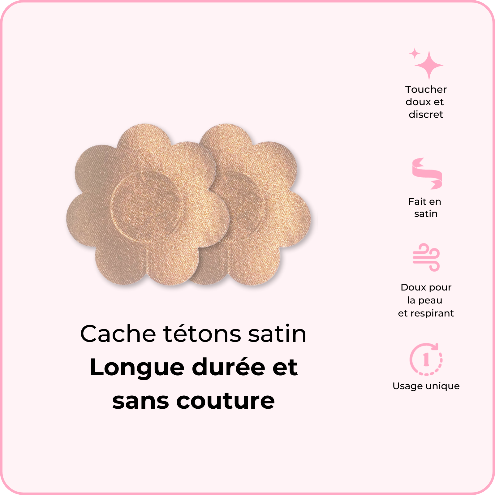 Cache-tétons Adhésifs Pasties, Pattes De Chat, Roses Et Noirs, Neufs