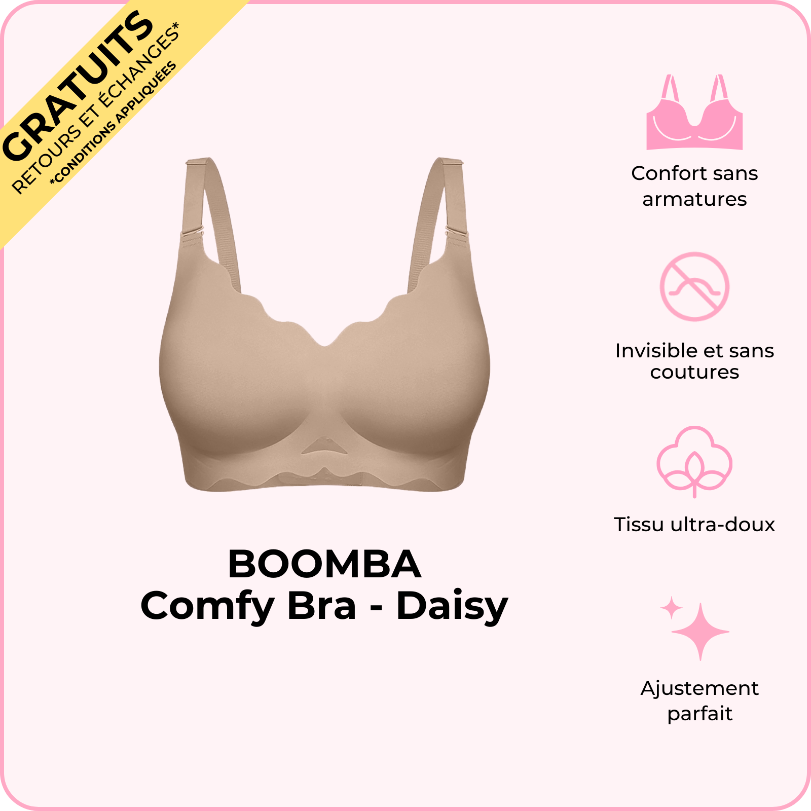BOOMBA Comfy Bra - Daisy