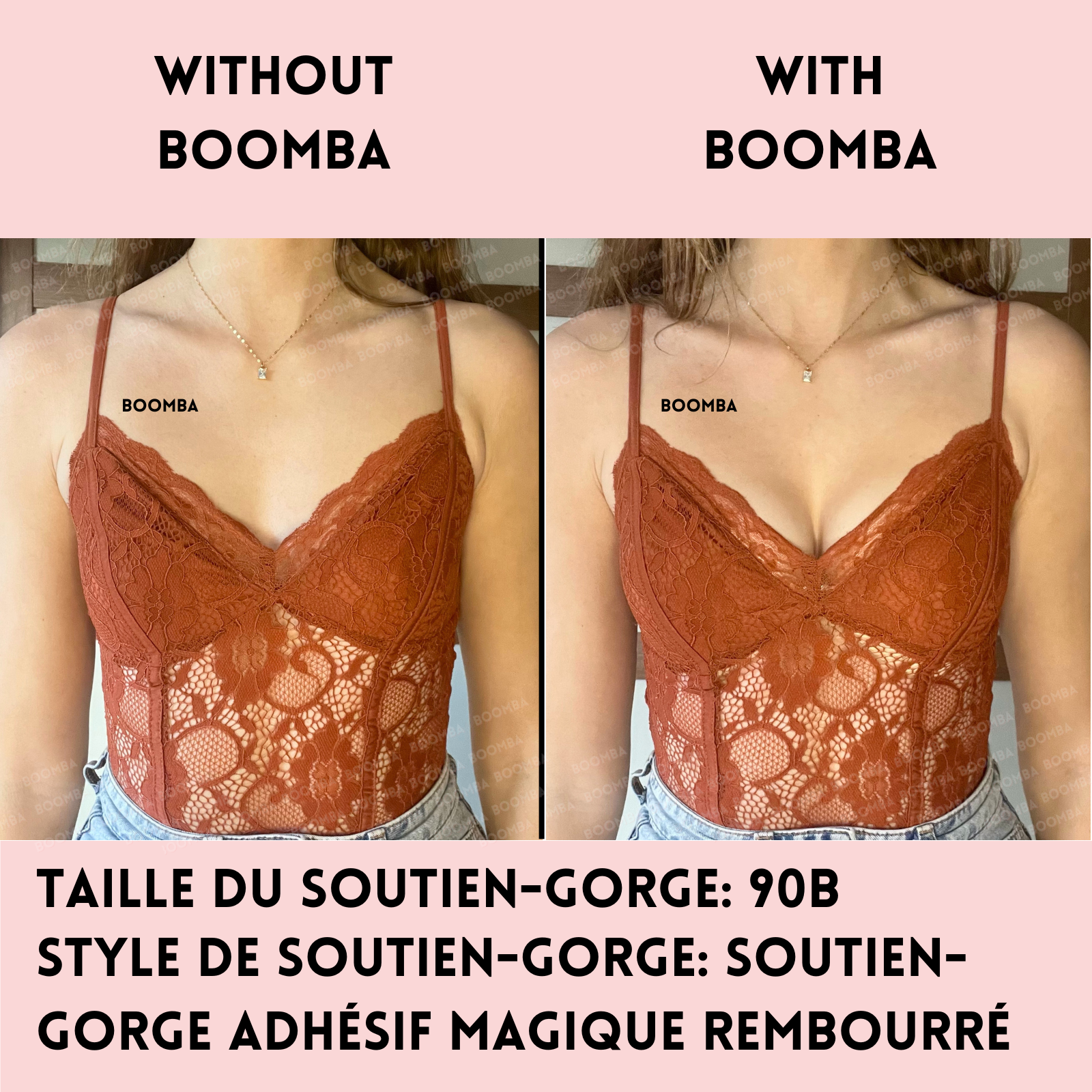 Soutien-gorge adhésif magique rembourré