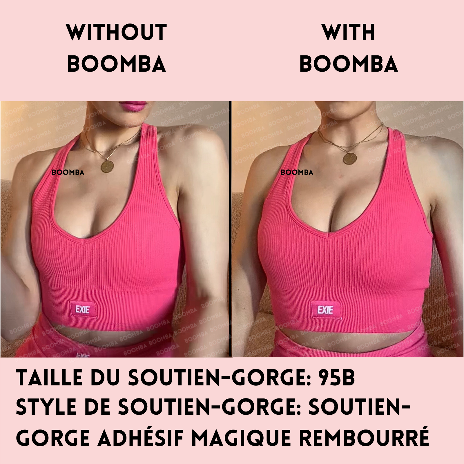 Soutien-gorge adhésif magique rembourré