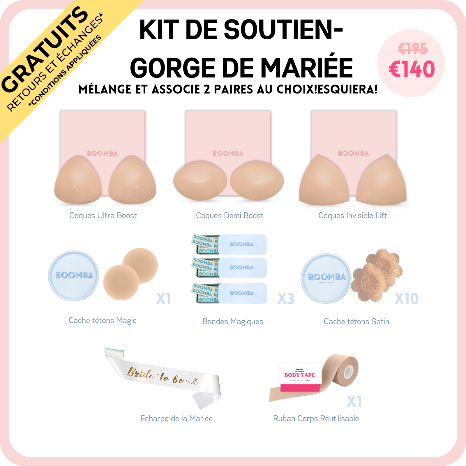 Kit de Soutien-Gorge de Mariée