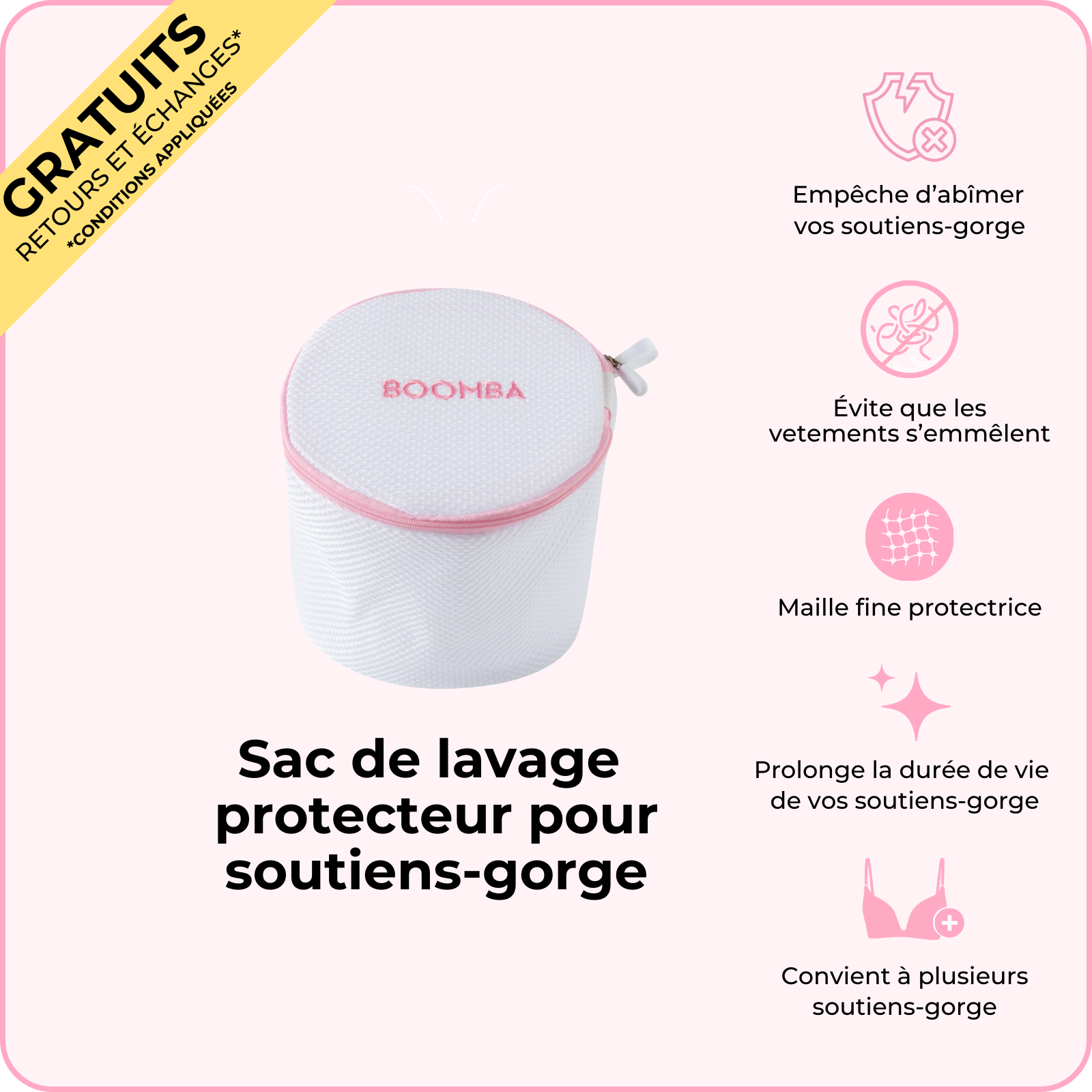 Sac de lavage protecteur pour soutien-gorge