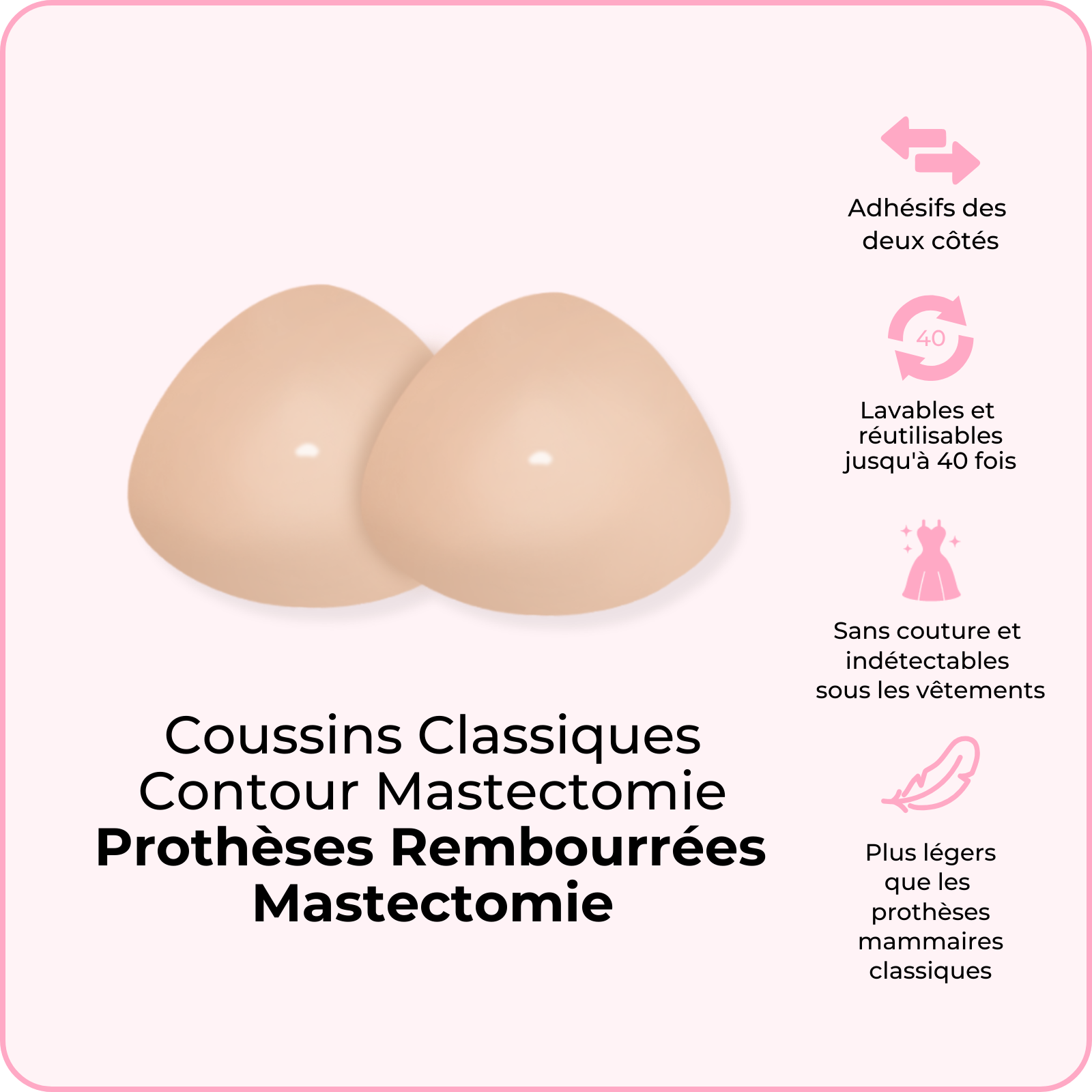 Coussins Classiques Contour Mastectomie – BOOMBA FR