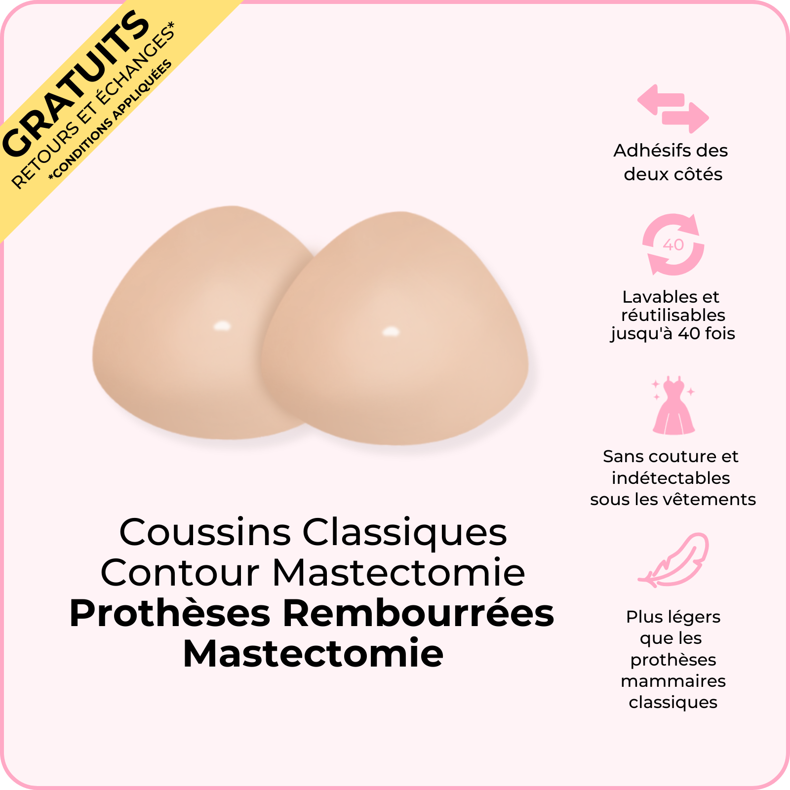 Coussins Classiques Contour Mastectomie
