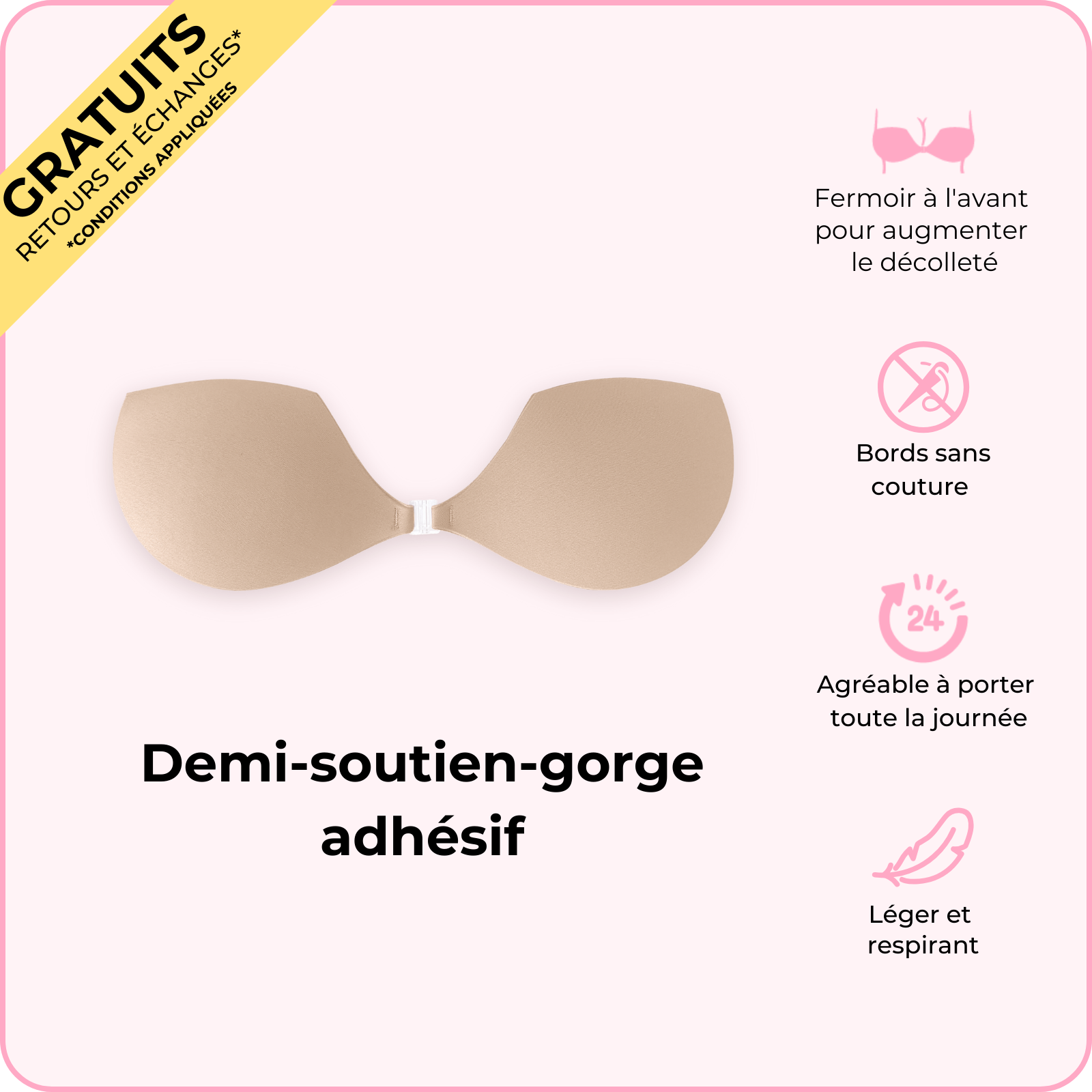 BOOMBA Demi-soutien-gorge adhésif