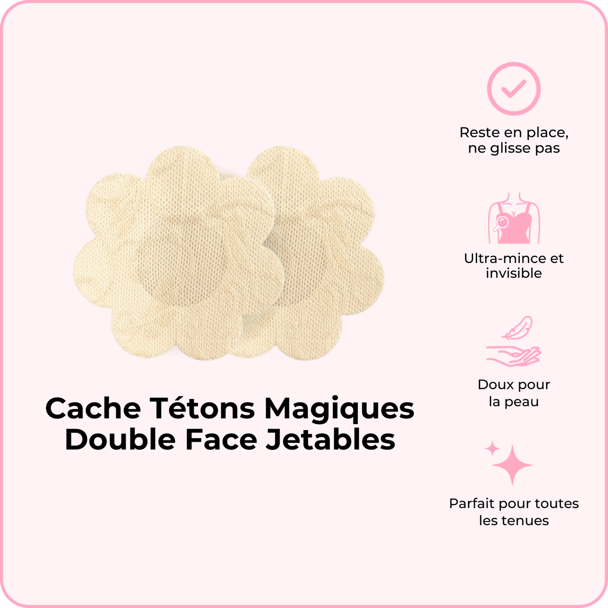 Coussinets En Coton Jetables Pour Cache-Tétons NEATS - Protection Supplémentaire 3.2cm