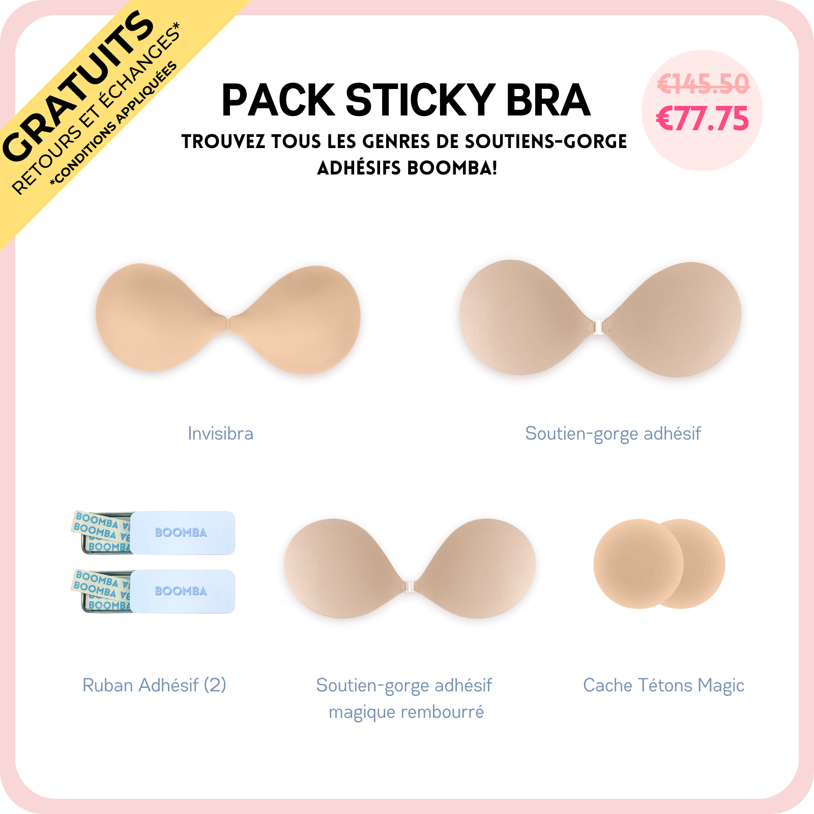 Pack Sticky Bra