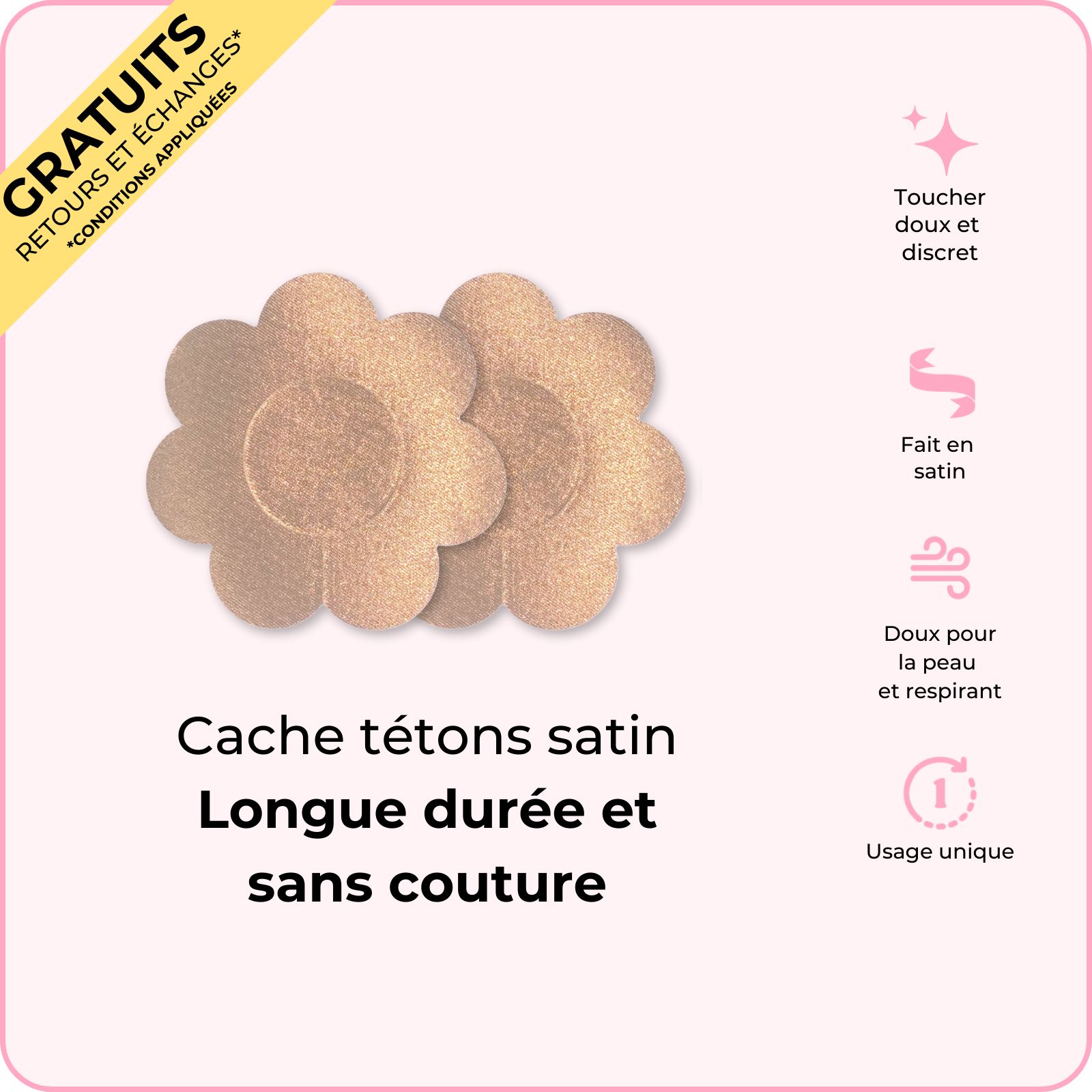 Cache Tétons Satin